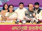 Deputy chief minister Ajit Pawar on Sunday continued holding meetings with leaders from both Nationalist Congress Party groups, interviewing prospective candidates for the ZP polls (HT)