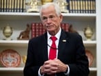 Peter Navarro, White House senior counselor for trade and manufacturing. in the Oval Office of the White House in Washington, DC, US.