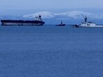 Oil tanker Marinera, previously known as Bella 1, which was seized by the U.S. Coast Guard last week, is moored in the Moray Firth, off the coast of Scotland
