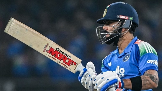 Virat Kohli fought a lone battle for India in the third ODI with the bat as he scored a fightin century. (AFP)