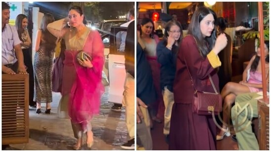 Kareena Kapoor and Karisma Kapoor enjoy a dinner date in Mumbai. (Instagram/Manav Manglani)