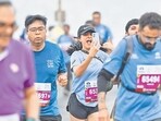 Mumbai, India. Jan 18, 2026: Runners participating in the 2026 Tata Mumbai Marathon, running at Marine drive in Mumbai, on Sunday, Jan 18, 2026. Mumbai, India. 18, 2025. (Photo by Raju Shinde/HT Photo) (Raju Shinde)