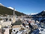 The Alpine village of Davos, Switzerland, hosts the World Economic Forum.