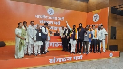 A majority of BJP leaders submit nominations for Nitin Nabin as he was proposed as the next party president at the BJP headquarters in Delhi on Monday. (X/@CTRavi_BJP) A majority of BJP leaders submit nominations for Nitin Nabin as he was proposed as the next party president at the BJP headquarters in Delhi on Monday. (X/@CTRavi_BJP)