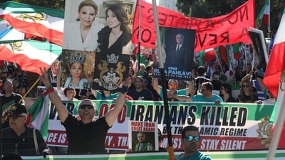 Several people turned up on the streets of Los Angeles, California, January 18, 2026, to march in support of nationwide protests in Iran REUTERS/Jill Connelly (REUTERS)