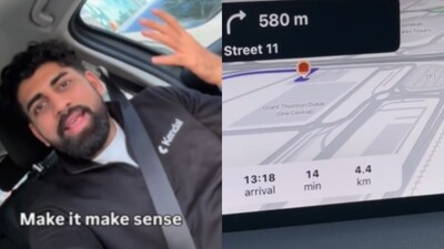 A man in Dubai highlighted confusing roads after a short visible distance to his office turned into a 14 minute drive. (Instagram/amanthakkxr) A man in Dubai highlighted confusing roads after a short visible distance to his office turned into a 14 minute drive. (Instagram/amanthakkxr)