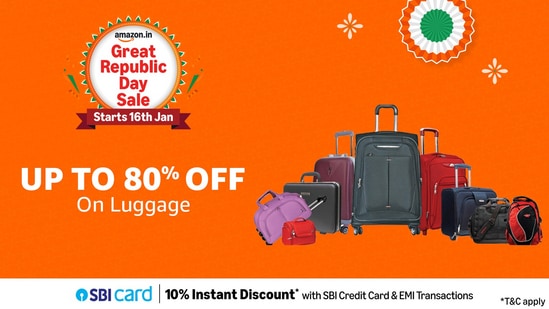 Safari suitcases at great deals and discounts at The Amazon Sale 2026. (AI generated)