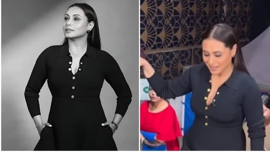 Rani Mukerji's all-black Mardaani 3 promotions look.