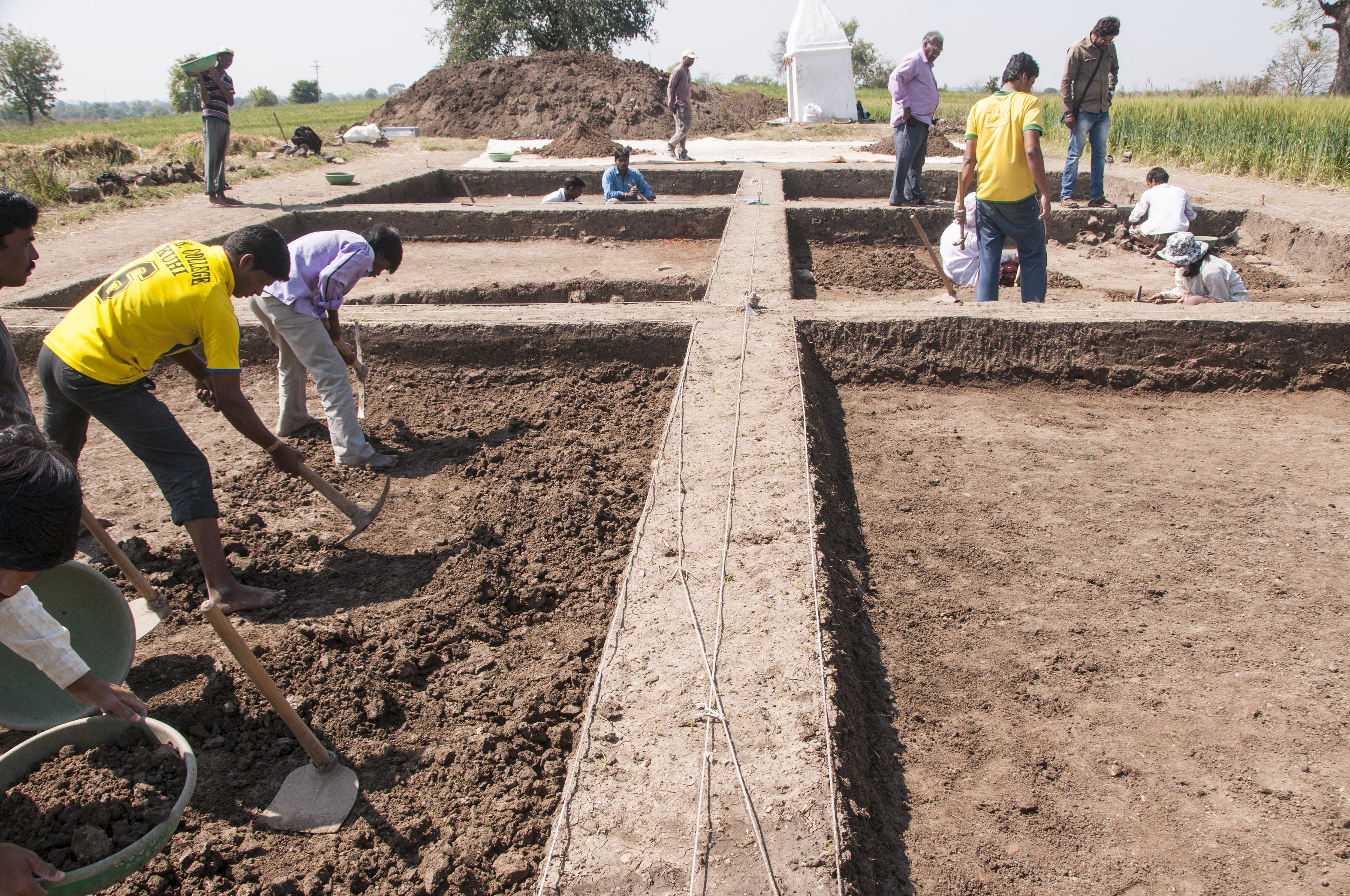 A team of archaeologists excavating ancient structures at a site near Nagpur in India (Shutterstock) A team of archaeologists excavating ancient structures at a site near Nagpur in India (Shutterstock)