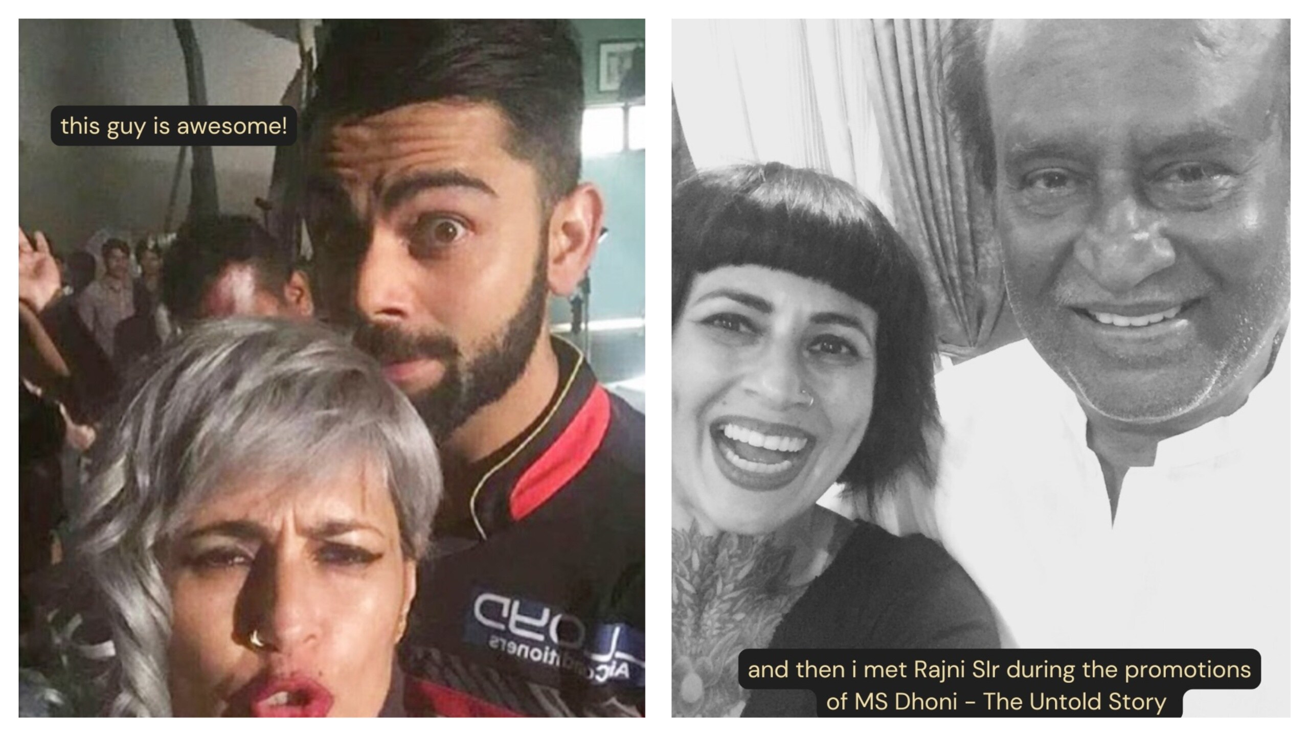 Sapna also posted pictures with Virat Kohli and Rajinikanth Sapna also posted pictures with Virat Kohli and Rajinikanth