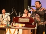 Anup Jalota performing at Bhatkhande Sanskriti Vishwavidyalaya