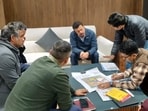 Meeting at MCG office reviewed long-pending civic works, including Tikli Road, Gadoli cremation ground road and land for four vegetable markets. (RaoNarbirSingh/facebook)