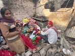 Panic gripped Indira Colony on Tuesday afternoon after a gas cylinder explosion ripped through a house, blowing off its roof and causing a wall to collapse. The blast sent shockwaves through the narrow lane, prompting residents to rush out of their homes fearing a major disaster. (Gurpreet Singh/HT)