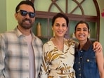 Raj Nidimoru and Samantha Ruth Prabhu with their friend Shilpa Reddy. 