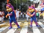 The opening ceremony featured traditional dhol-tasha performances, patriotic chants and a colourful cultural welcome, highlighting Pune’s heritage. (HT PHOTO)