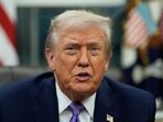 President Donald Trump speaks during a signing ceremony in the Oval Office of the White House