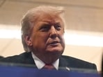 US President Donald Trump attends the College Football National Championship Game between the Miami Hurricanes and the Indiana Hoosiers at Hard Rock Stadium in Miami Gardens, Florida.