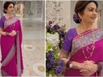 Nita Ambani turns heads in luxurious rani pink saree and opulent jewellery. 