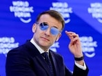 France's President Emmanuel Macron attends the 56th annual World Economic Forum (WEF) meeting in Davos