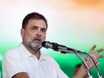 Lok Sabha LoP and Congress leader Rahul Gandhi speaks during an event 