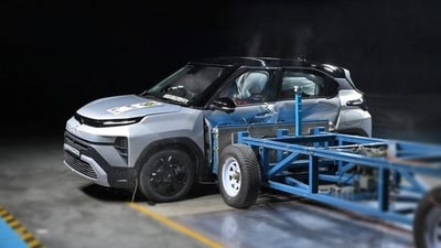 The Tata Punch facelift has received a 5-star safety rating from the Bharat NCAP crash tests The Tata Punch facelift has received a 5-star safety rating from the Bharat NCAP crash tests