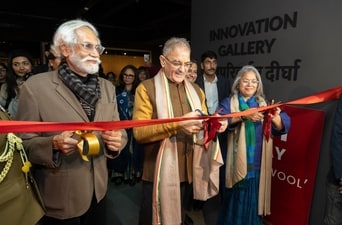 Kavinder Gupta, Lieutenant Governor of Ladakh, and Amrit Raj, Development Commissioner (Handicrafts) , with Sunil Sethi, FDCI chairman Kavinder Gupta, Lieutenant Governor of Ladakh, and Amrit Raj, Development Commissioner (Handicrafts) , with Sunil Sethi, FDCI chairman