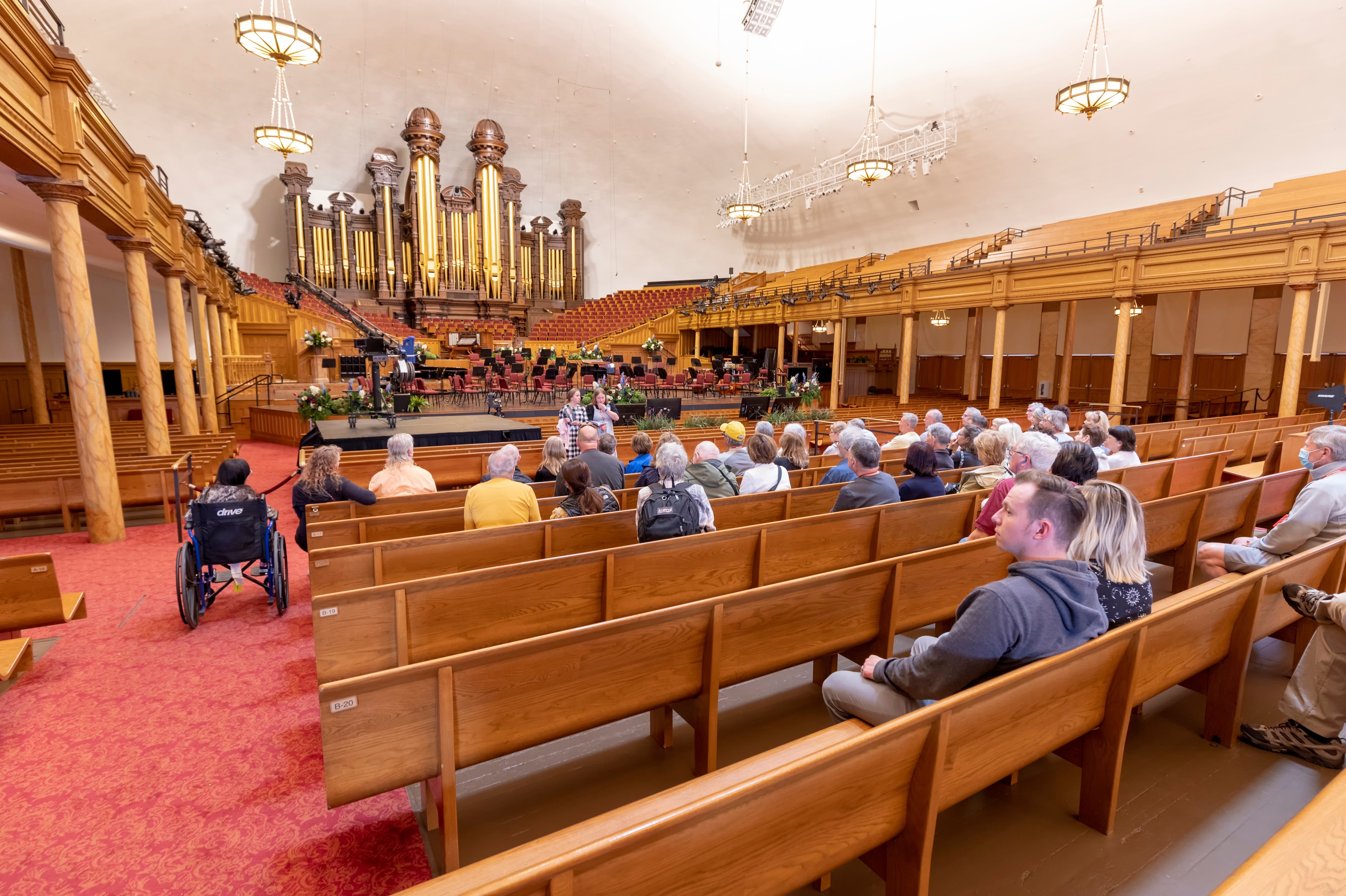 Inside a Mormon church in Salt Lake City, Utah, USA. (Shutterstock) Inside a Mormon church in Salt Lake City, Utah, USA. (Shutterstock)