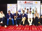 (From left) Ramesh More, Sameer Tiwari, Manoj Naik Satam, Ravindra Manik Jadhav, Mohit Takalkar, Jijivisha Kale at the ‘Voices of Tomorrow’ session during the 24th Pune International Film Festival (PIFF). (HT)