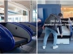 Catch a glimpse inside Istanbul Airport's cosy sleeping pods!