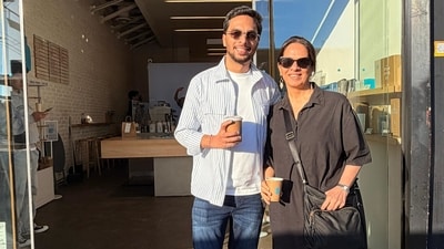 Designer Anita Dongre with her son Yash Dongre Designer Anita Dongre with her son Yash Dongre