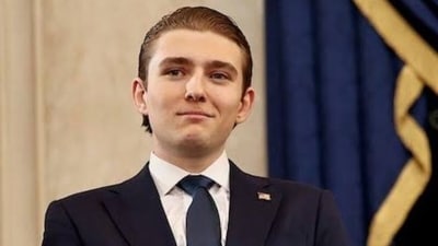 In a London court, a woman credited Barron Trump with saving her from an assault by her ex-boyfriend. (X/@Satoshi_Heart_) In a London court, a woman credited Barron Trump with saving her from an assault by her ex-boyfriend. (X/@Satoshi_Heart_)