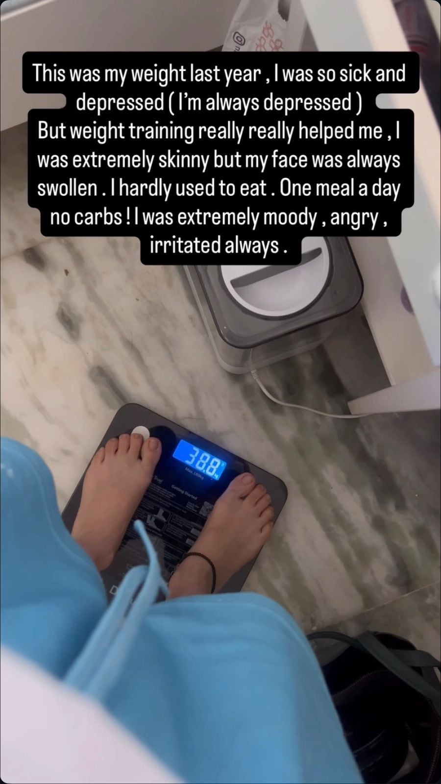 Uorfi credits weightlifting for helping her overcome health struggles. (Instagram/@urf7i) Uorfi credits weightlifting for helping her overcome health struggles. (Instagram/@urf7i)