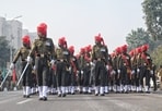 Republic Day parade rehearsal in Lucknow