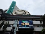The Bombay Stock Exchange building on Dalal Street in Mumbai.