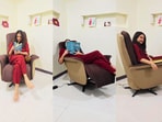 Interio by Godrej TuneIn recliner with USB ports, motorised adjustments, and muted brown fabric fits perfectly in a home office or reading corner.(Hindustan Times)