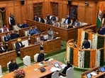 The incident was from the winter session of the Delhi Assembly, held earlier this month. (HT PHOTO)