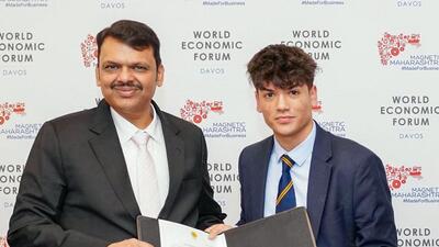 Maharashtra Chief Minister Devendra Fadnavis meets NVIDIA representatives at the World Economic Forum 2026, in Davos on Thursday. (@CMOMaharashtra X) Maharashtra Chief Minister Devendra Fadnavis meets NVIDIA representatives at the World Economic Forum 2026, in Davos on Thursday. (@CMOMaharashtra X)