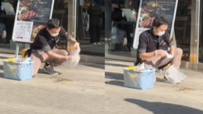An Indian woman posted a Tokyo video where restaurant staff cleaned vomit without hesitation. (Instagram/uruchan_in_japan) An Indian woman posted a Tokyo video where restaurant staff cleaned vomit without hesitation. (Instagram/uruchan_in_japan)