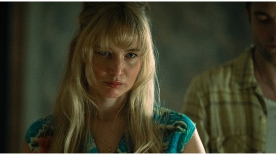 Jennifer Lawrence plays Grace, the troubled new mother at the centre of Die My Love. (Kimberley French (Mubi))