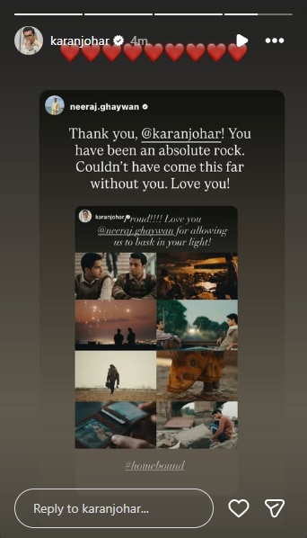 Karan via Instagram Stories. Karan via Instagram Stories.