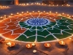 Here are some beautiful tricolour rangoli designs for Republic Day 2026. (Made using Gemini AI)