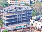 Mumbai, India - Jan. 22, 2026: Under construction Building inside Mantralaya compound in Mumbai, India, on Thursday, January 22, 2026. (Photo by Anshuman Poyrekar/Hindustan Times) (Anshuman Poyrekar/HT Photo)