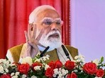 Prime Minister Narendra Modi addresses the gathering during the launch of various developmental projects and flagging off of new train services, in Thiruvananthapuram.