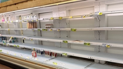 Social media users took to X to share photos of the empty shelves. (X) Social media users took to X to share photos of the empty shelves. (X)