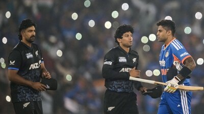 India defeated New Zealand by seven wickets in the second T20I, in Raipur on Friday. (AFP) India defeated New Zealand by seven wickets in the second T20I, in Raipur on Friday. (AFP)