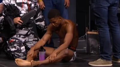 Cameron Smotherman collapsed after the weigh-in on Friday (UFC/YouTube) Cameron Smotherman collapsed after the weigh-in on Friday (UFC/YouTube)