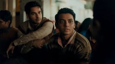 Vishal Jethwa and Ishaan Khatter in a still from Homebound. Vishal Jethwa and Ishaan Khatter in a still from Homebound.