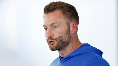 Los Angeles Rams head coach Sean McVay speaks during a news conference at the team's training facility Friday, Jan. 23, 2026. (AP Photo/Caroline Brehman) (AP) Los Angeles Rams head coach Sean McVay speaks during a news conference at the team's training facility Friday, Jan. 23, 2026. (AP Photo/Caroline Brehman) (AP)