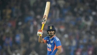 Meanwhile, Ishan Kishan smacked 76 off 32 deliveries. (AFP) Meanwhile, Ishan Kishan smacked 76 off 32 deliveries. (AFP)
