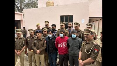 The accused Anupam Sharma in police custody (HT) The accused Anupam Sharma in police custody (HT)